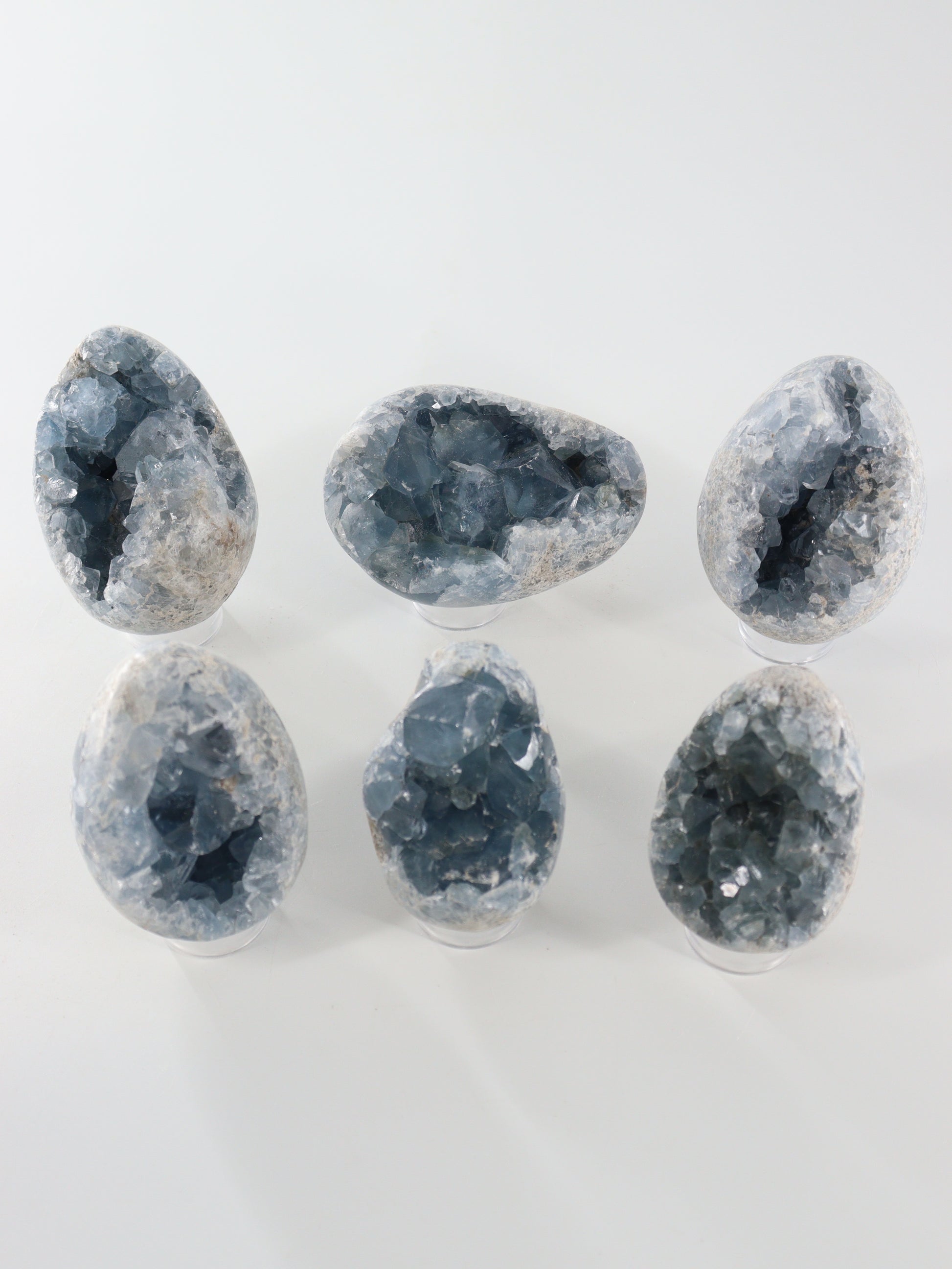 Celestite Eggs Set of 6 - Expert Wholesale and Supplier of Wholesale Crystals & Bulk Gemstones, []