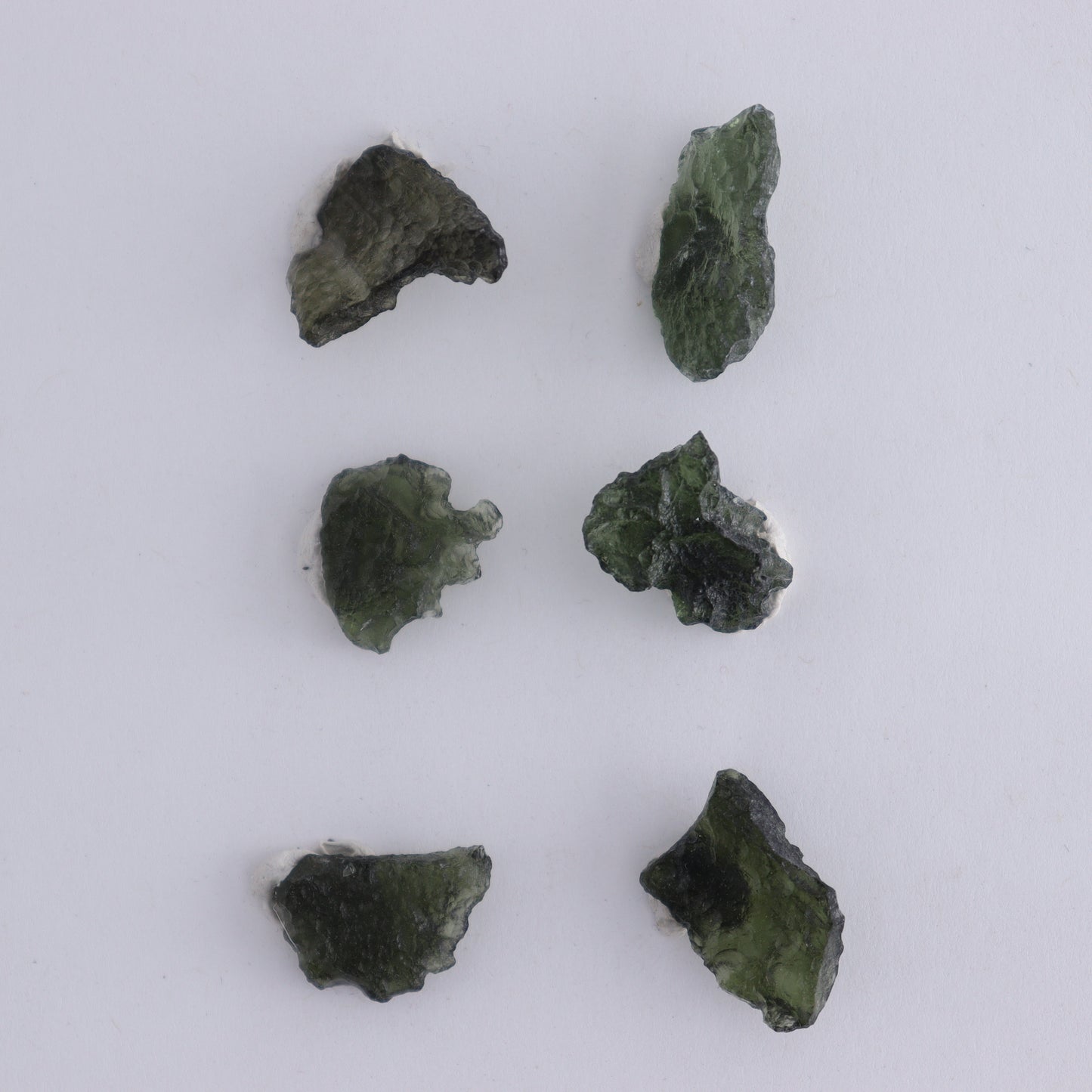 Moldavite Pieces Set of 6 - Expert Wholesale and Supplier of Wholesale Crystals & Bulk Gemstones, ["Czech Republic","Moldavite","Pieces"]