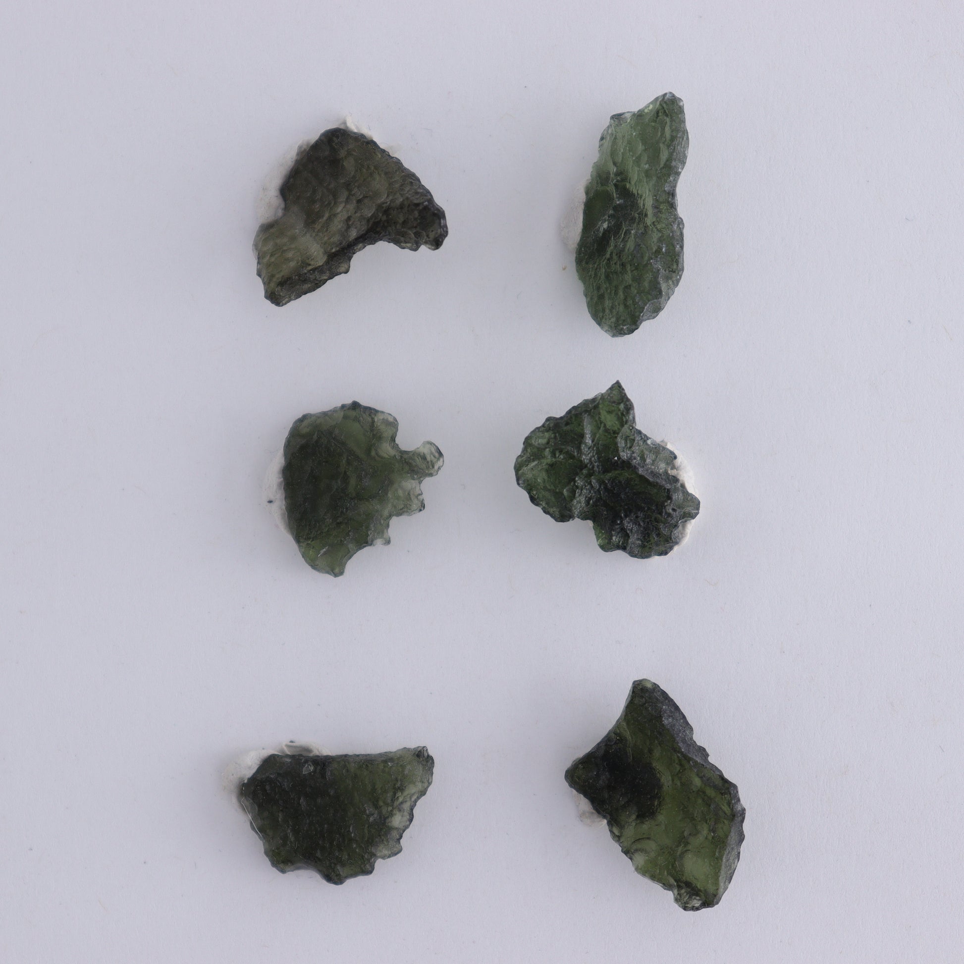 Moldavite Pieces Set of 6 - Expert Wholesale and Supplier of Wholesale Crystals & Bulk Gemstones, ["Czech Republic","Moldavite","Pieces"]