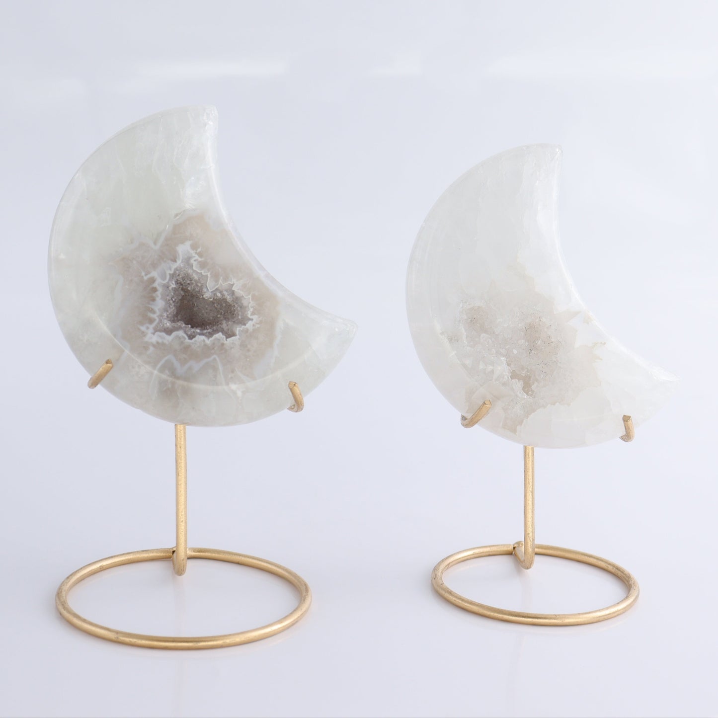 Agate Moons with Stand Set of 5 - Expert Wholesale and Supplier of Wholesale Crystals & Bulk Gemstones, ["Agate","Brazil","moons"]