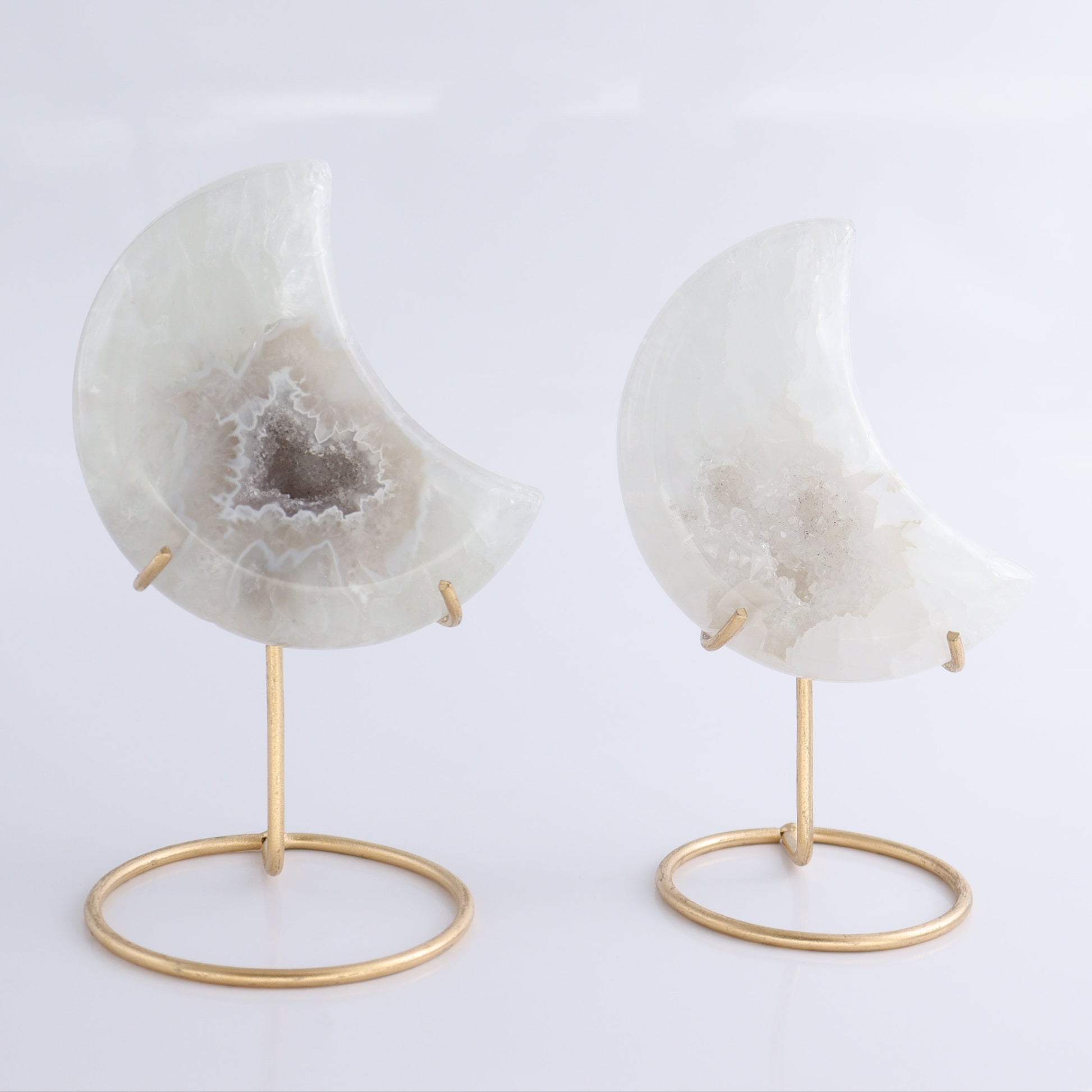 Agate Moons with Stand Set of 5 - Expert Wholesale and Supplier of Wholesale Crystals & Bulk Gemstones, ["Agate","Brazil","moons"]
