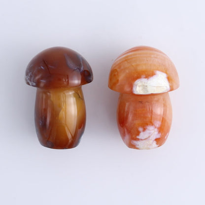 Carnelian Mushrooms Set of 8