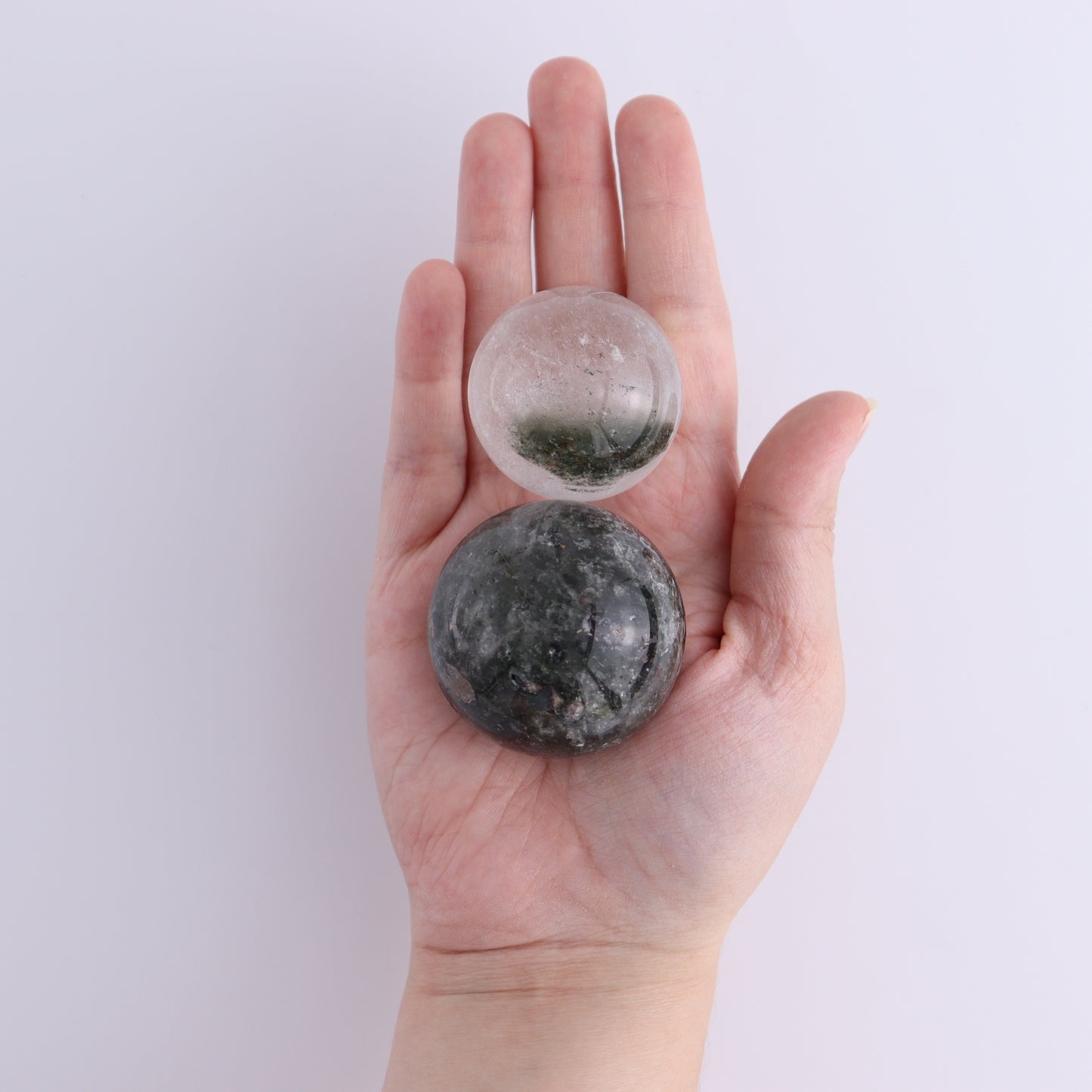 Garden Quartz Spheres Set of 9 - Expert Wholesale and Supplier of Wholesale Crystals & Bulk Gemstones, ["Garden Quartz","Quartz","Spheres"]