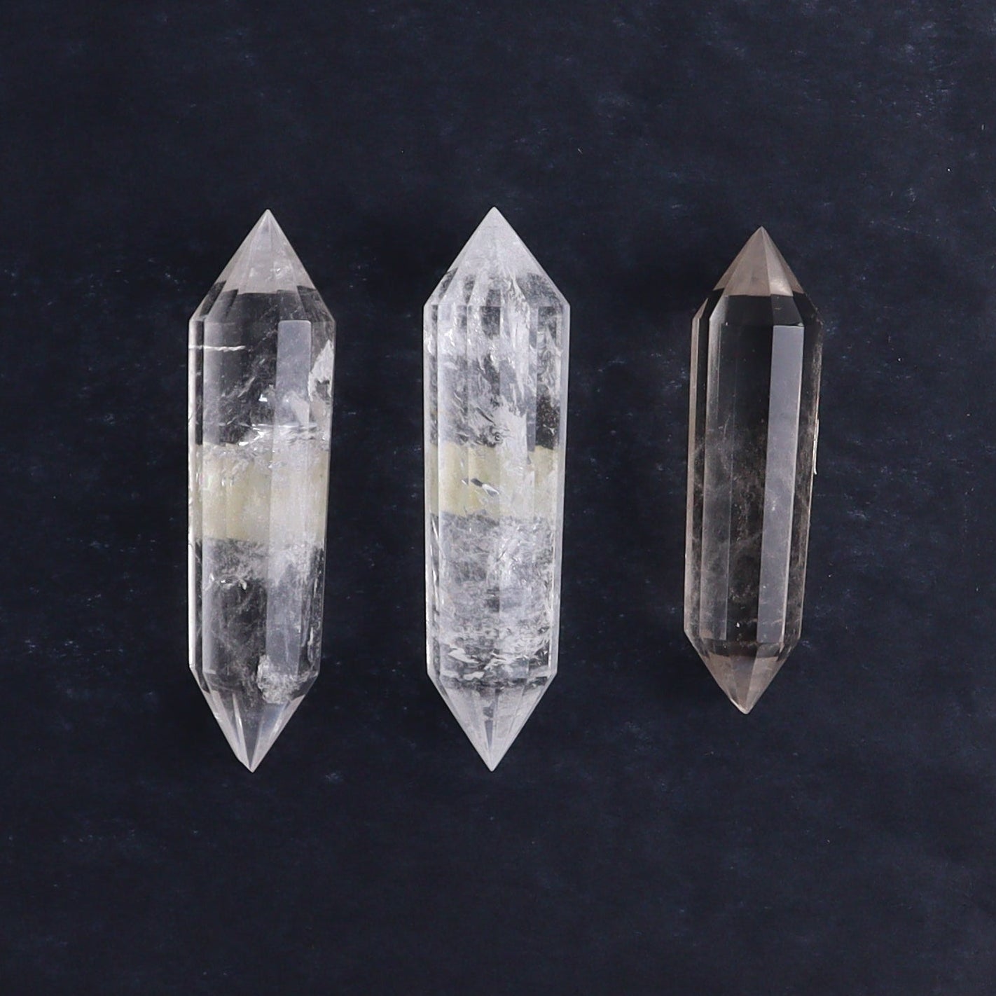 Quartz Faceted Double Points Set of 11 - Expert Wholesale and Supplier of Wholesale Crystals & Bulk Gemstones, ["Brazil","Clear Quartz","close_50","Mixed Carvings","Quartz"]