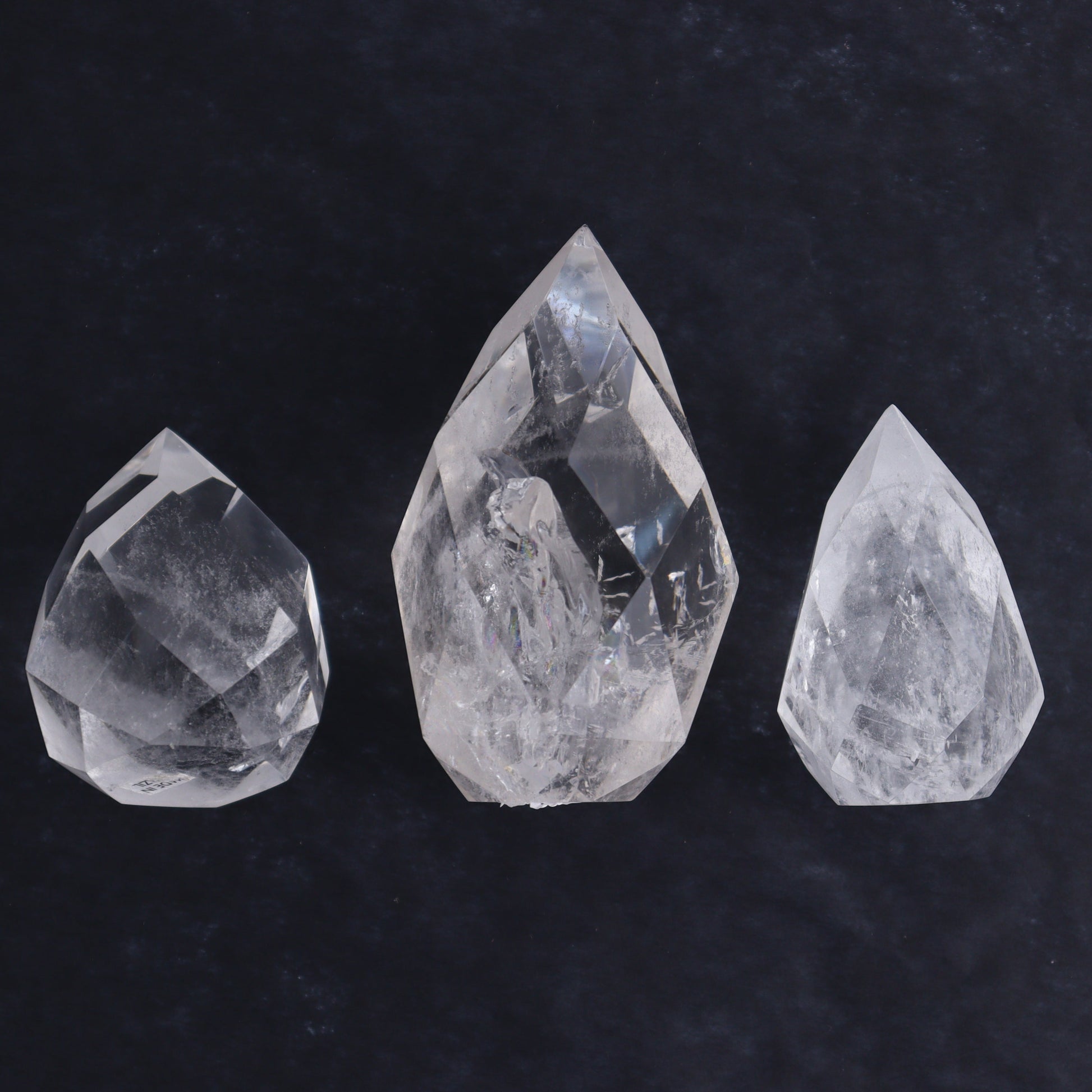 Imperfect Clear Quartz Face Polished Set of 5 - Expert Wholesale and Supplier of Wholesale Crystals & Bulk Gemstones, ["Brazil","Clear Quartz","Face Polished","Quartz"]