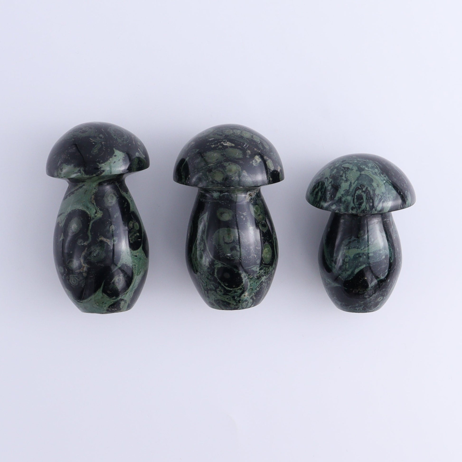 Kambaba Jasper Mushrooms Set of 7 - Expert Wholesale and Supplier of Wholesale Crystals & Bulk Gemstones, ["Kambaba Jasper","Madagascar","Mushrooms"]