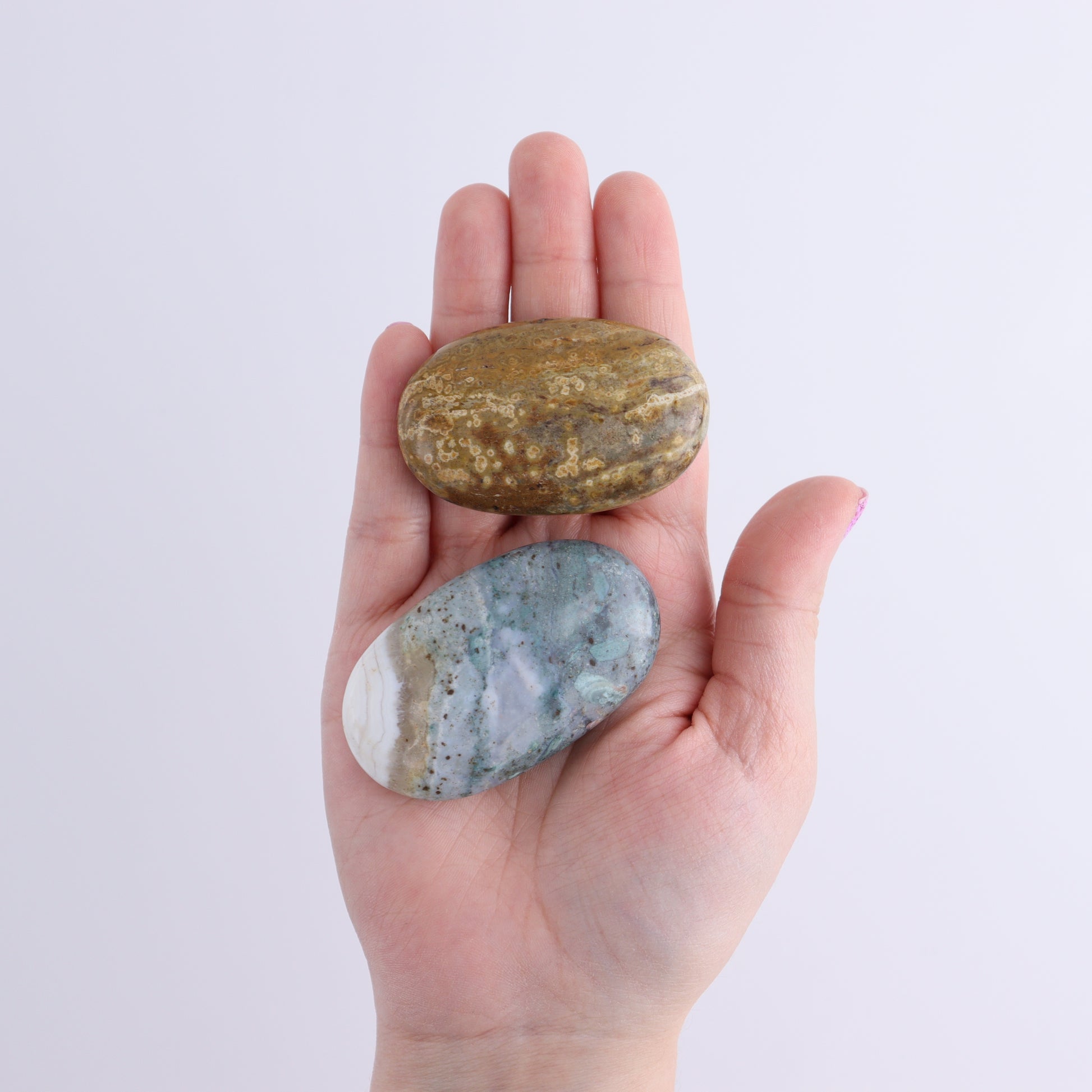Ocean Jasper Palm Stones 1kg Set - Expert Wholesale and Supplier of Wholesale Crystals & Bulk Gemstones, ["Ocean Jasper","Palm Stones"]