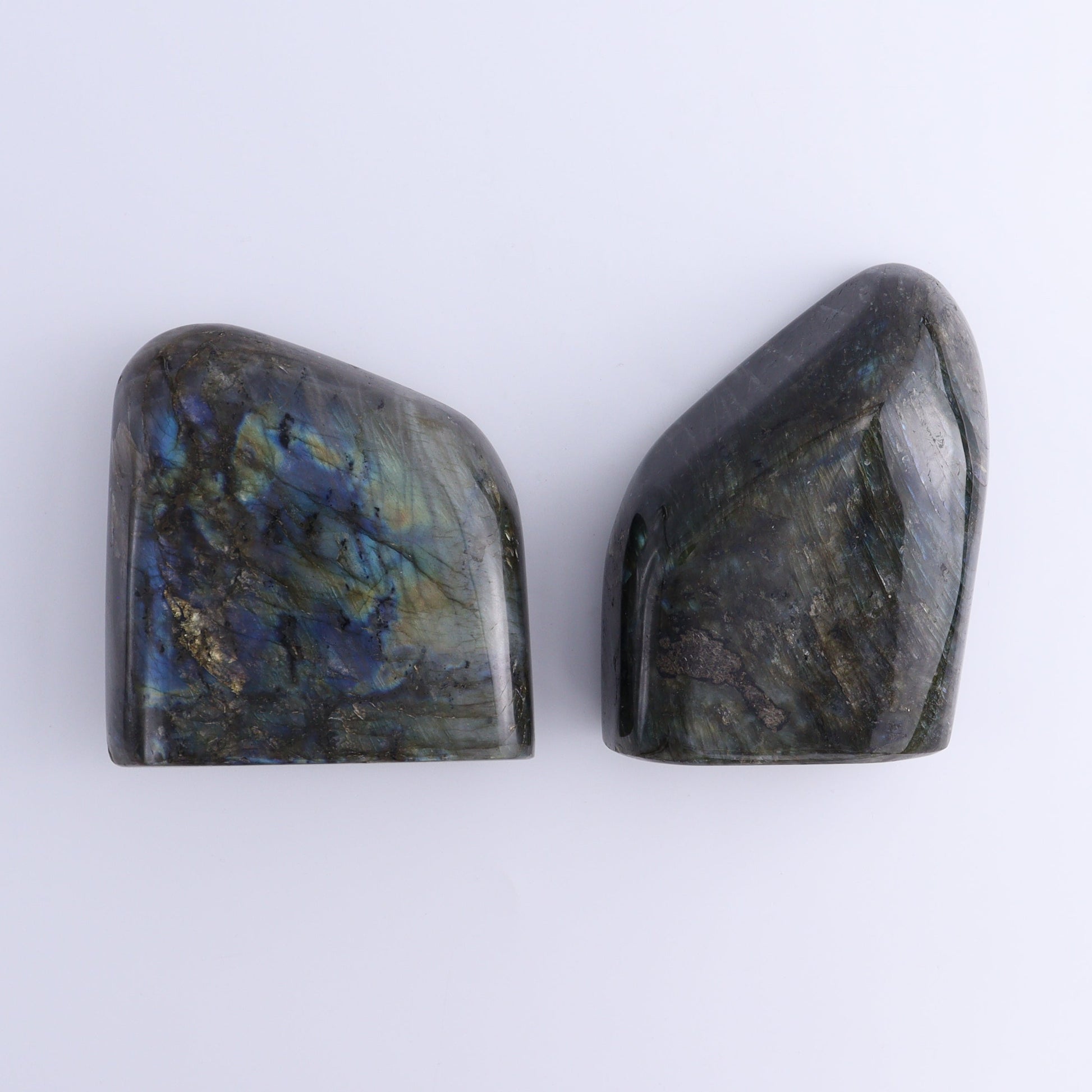 Labradorite Freeform Set of 2 - Expert Wholesale and Supplier of Wholesale Crystals & Bulk Gemstones, ["Freeforms","Labradorite","Madagascar"]