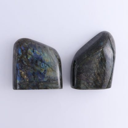 Labradorite Freeform Set of 2 - Expert Wholesale and Supplier of Wholesale Crystals & Bulk Gemstones, ["Freeforms","Labradorite","Madagascar"]