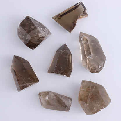 Quartz Mixed Set of 15 - Expert Wholesale and Supplier of Wholesale Crystals & Bulk Gemstones, ["Brazil","Clear Quartz","Quartz","Smoky Quartz"]