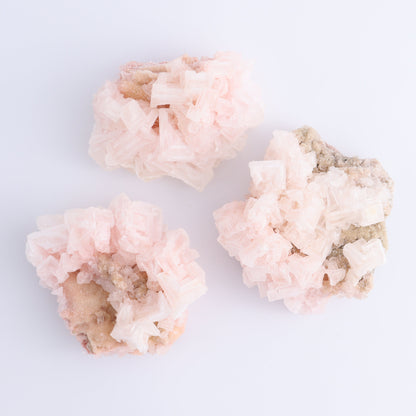 Searles Lake Halite Flat of 12 - Expert Wholesale and Supplier of Wholesale Crystals & Bulk Gemstones, ["close_30","Halite","Pink Halite","United States"]