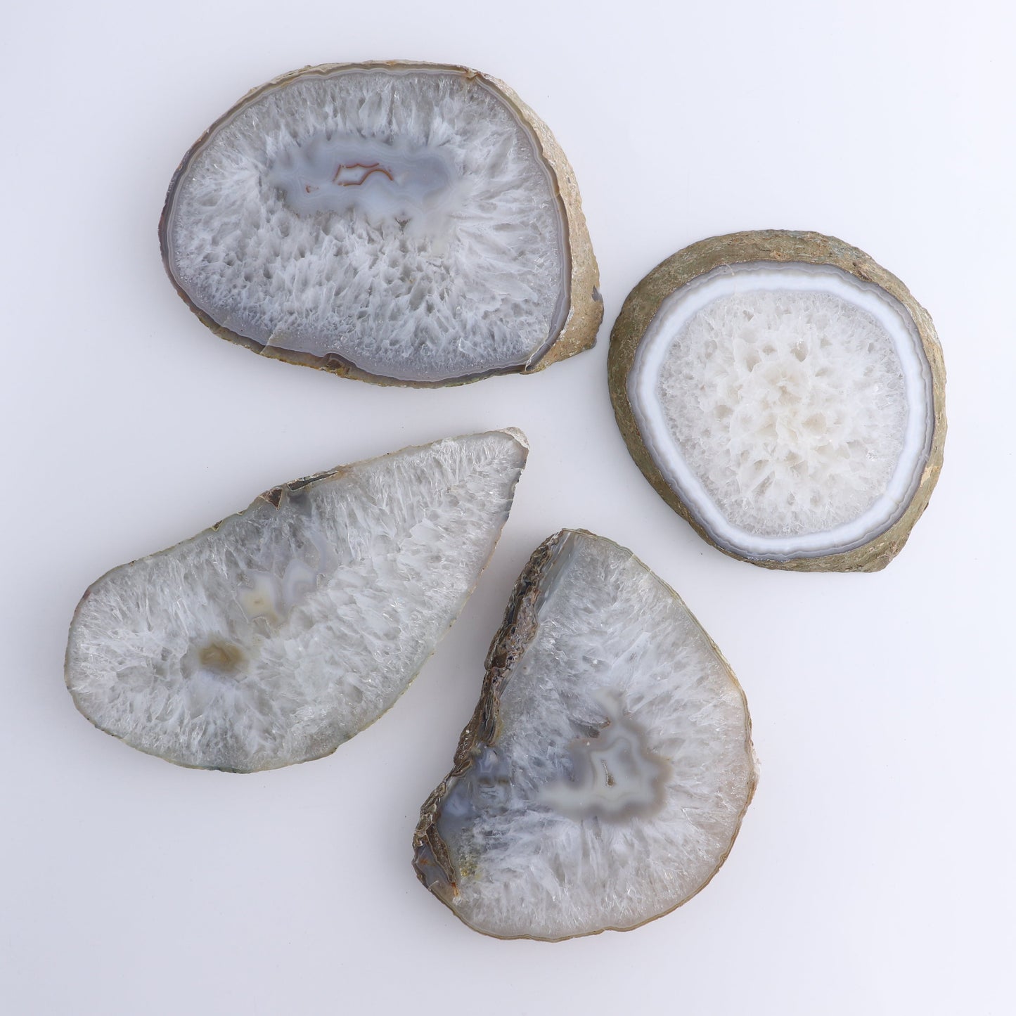 Agate Slices Set of 4 - Expert Wholesale and Supplier of Wholesale Crystals & Bulk Gemstones, ["Agate","Brazil","Slices and Slabs"]