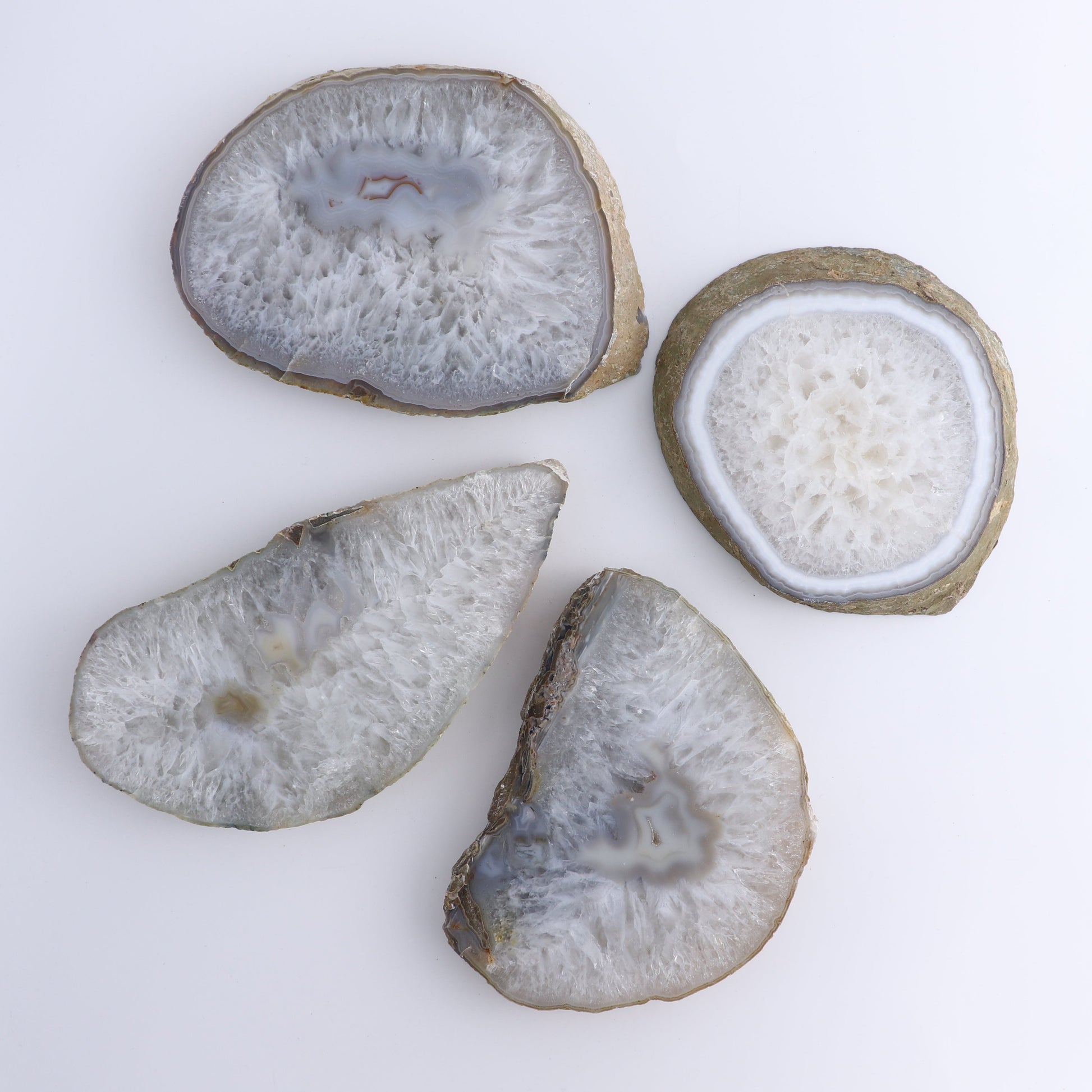 Agate Slices Set of 4 - Expert Wholesale and Supplier of Wholesale Crystals & Bulk Gemstones, ["Agate","Brazil","Slices and Slabs"]