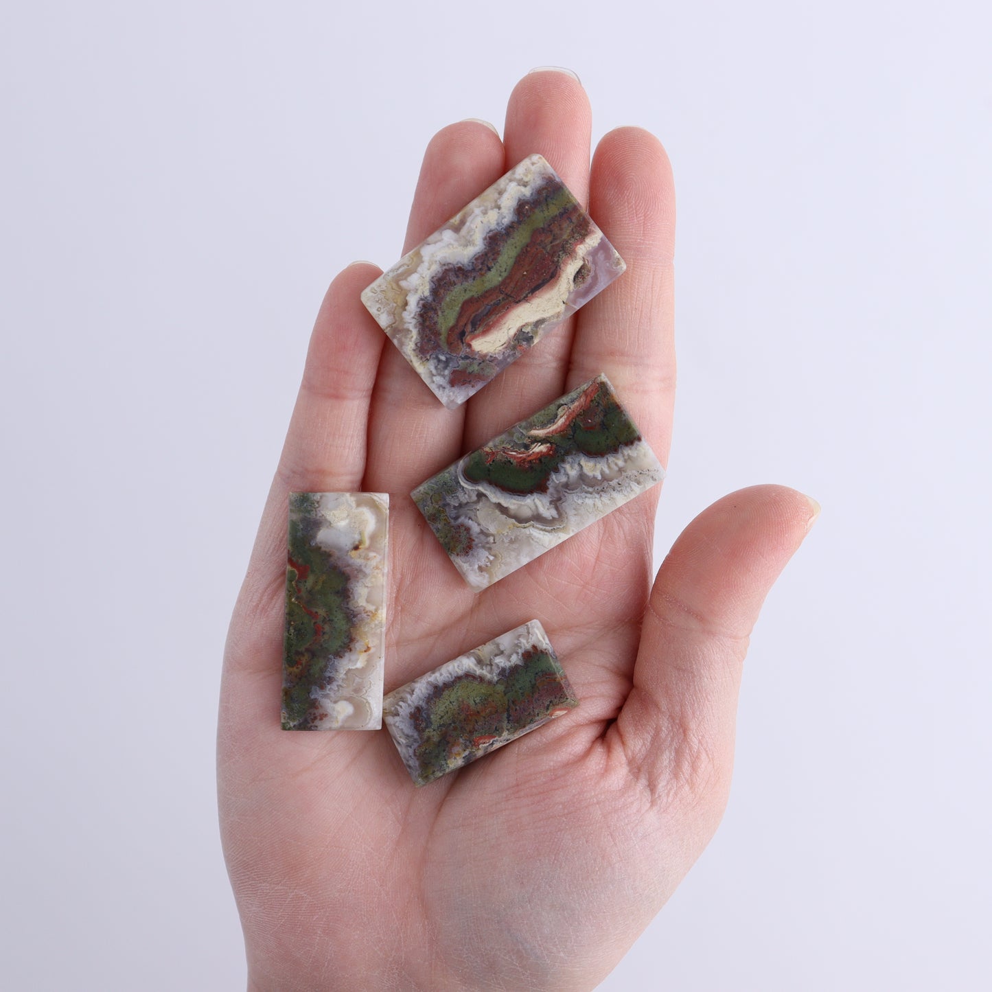 One Moss Agate Rectangle Cab - Expert Wholesale and Supplier of Wholesale Crystals & Bulk Gemstones, ["Agate","Cabs","Moss Agate","Rectangle"]