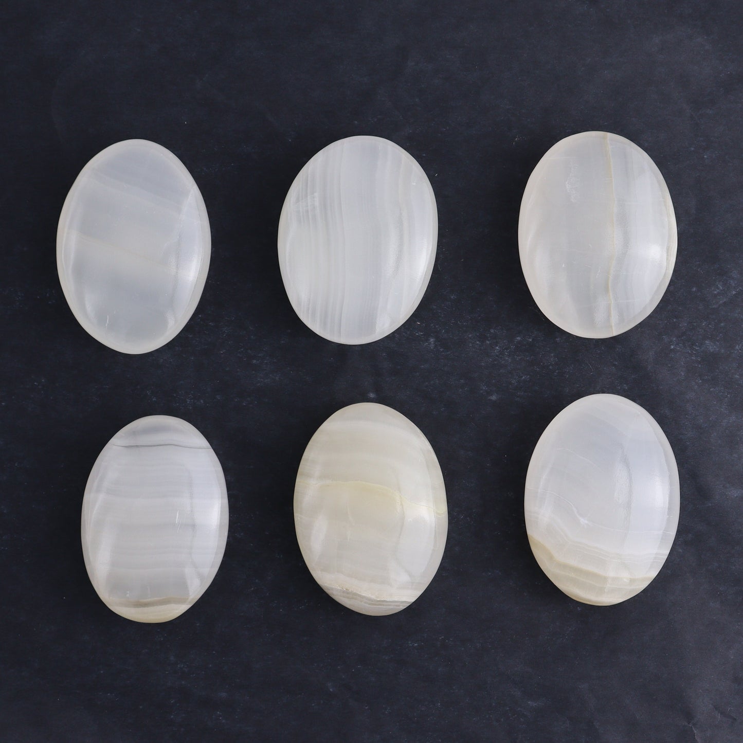 One White Onyx Palm Stones 1 kg Set - Expert Wholesale and Supplier of Wholesale Crystals & Bulk Gemstones, ["Mexico","onyx","Palm Stones"]