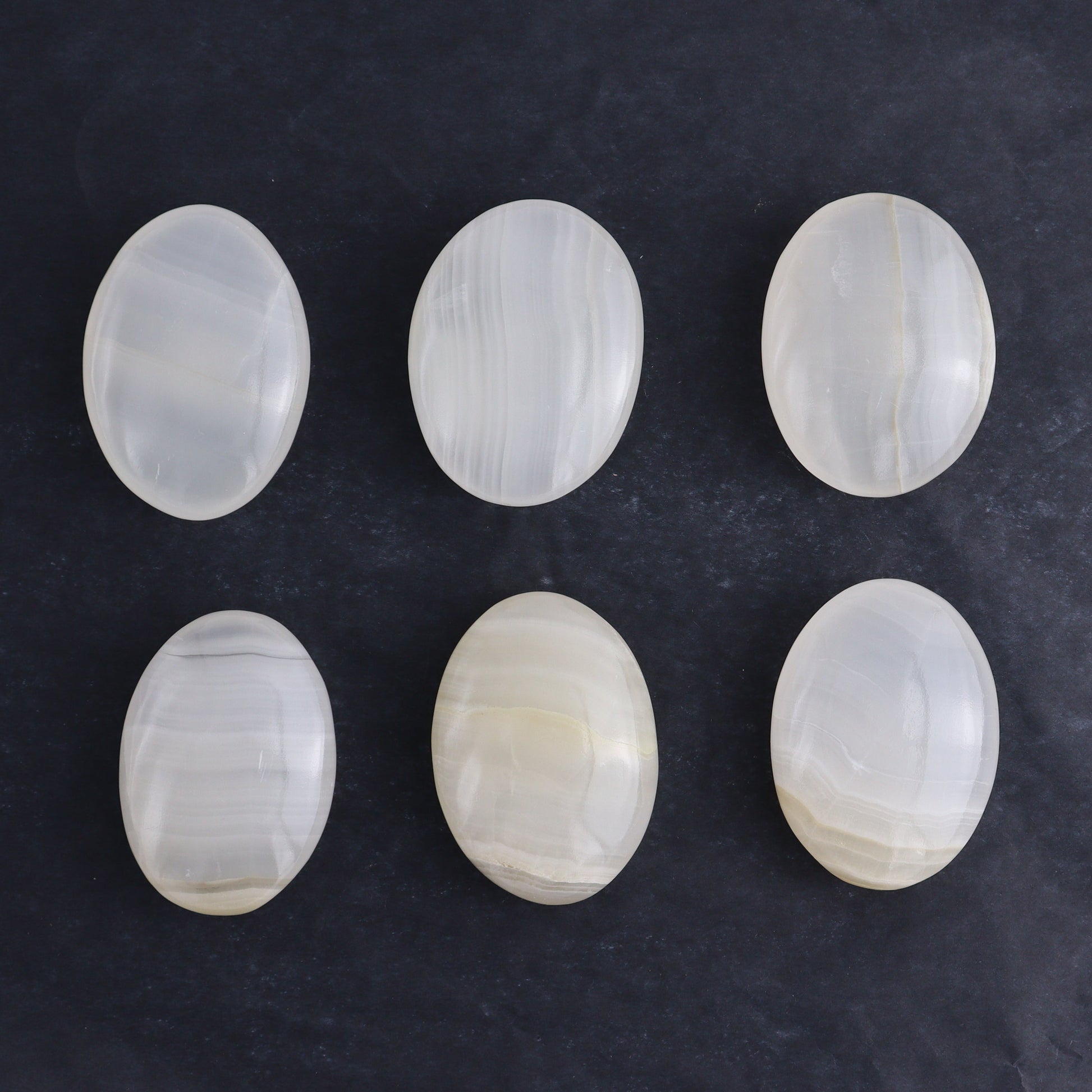 One White Onyx Palm Stones 1 kg Set - Expert Wholesale and Supplier of Wholesale Crystals & Bulk Gemstones, ["Mexico","onyx","Palm Stones"]