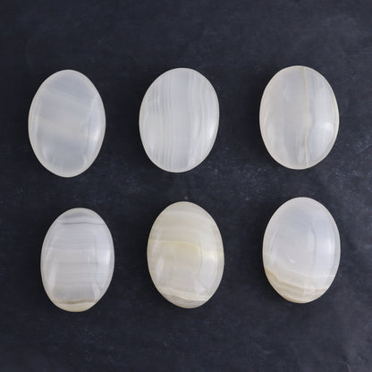 One White Onyx Palm Stones 1 kg Set - Expert Wholesale and Supplier of Wholesale Crystals & Bulk Gemstones, ["Mexico","onyx","Palm Stones"]