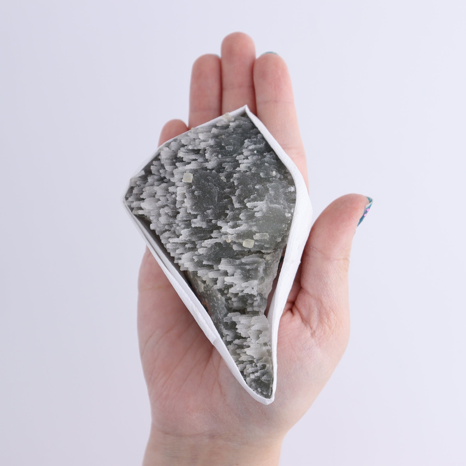 Uruguay Amethyst Clusters with Formations Flat of 13 - Expert Wholesale and Supplier of Wholesale Crystals & Bulk Gemstones, ["Amethyst","Calcite","Clusters","Formations","Uruguay"]