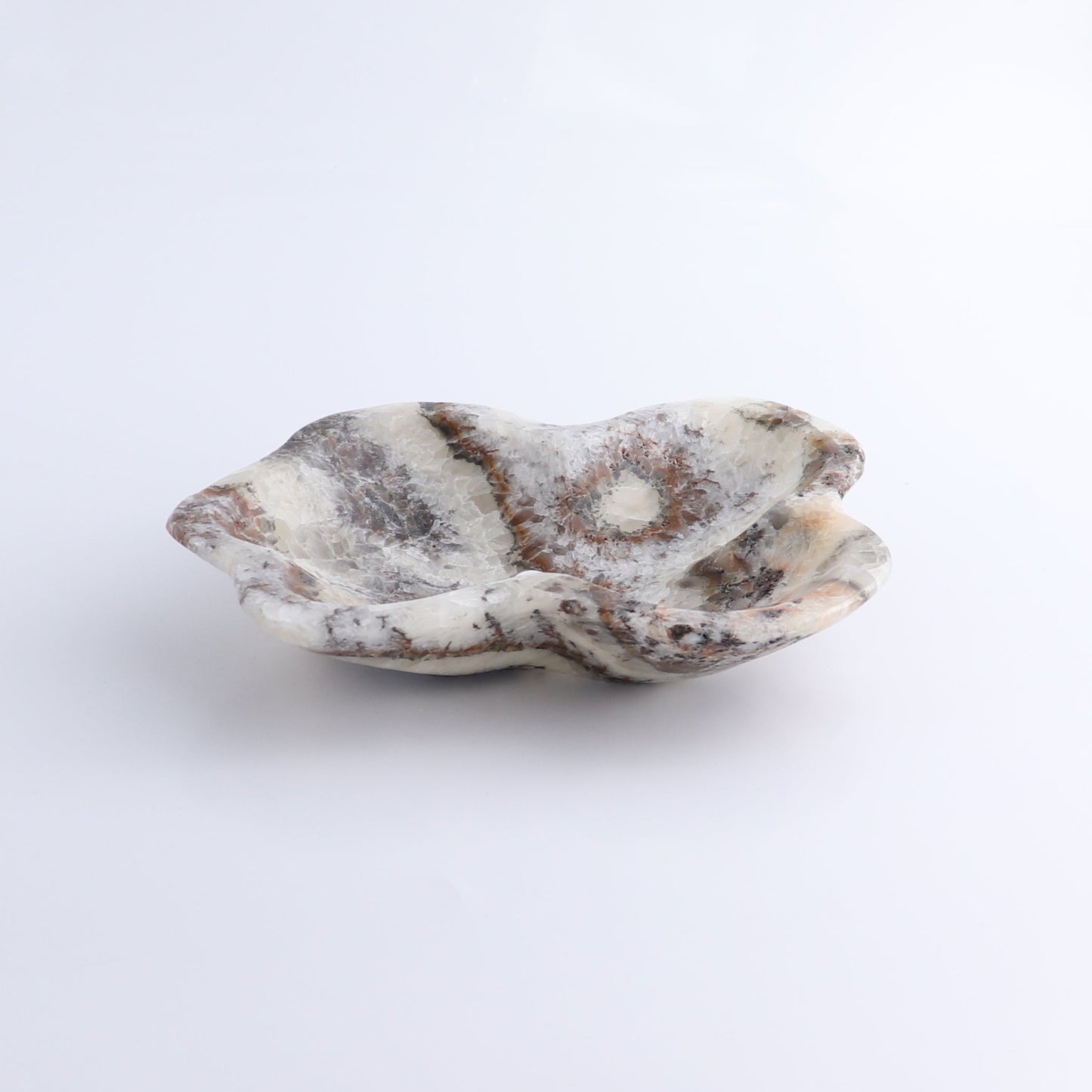 One Bowl Mexican Onyx/Calcite Splash Black & White - Expert Wholesale and Supplier of Wholesale Crystals & Bulk Gemstones, ["bowl","Calcite","Catalog Onyx","Decorative Dish","Mexico","onyx"]