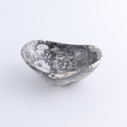 One Mexican Onyx/Calcite Black Zebra Small Oval Bowl - Expert Wholesale and Supplier of Wholesale Crystals & Bulk Gemstones, ["bowl","Bowls","Calcite","Catalog Onyx","Decorative Dish","Mexico","onyx"]