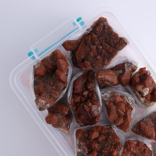 Quartz Hematite Matrix Flat from Morocco