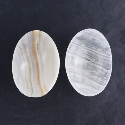 One Mexican Onyx/Calcite White Small Oval Bowl - Expert Wholesale and Supplier of Wholesale Crystals & Bulk Gemstones, ["bowl","Bowls","Calcite","Catalog Onyx","Decorative Dish","Mexico","onyx"]