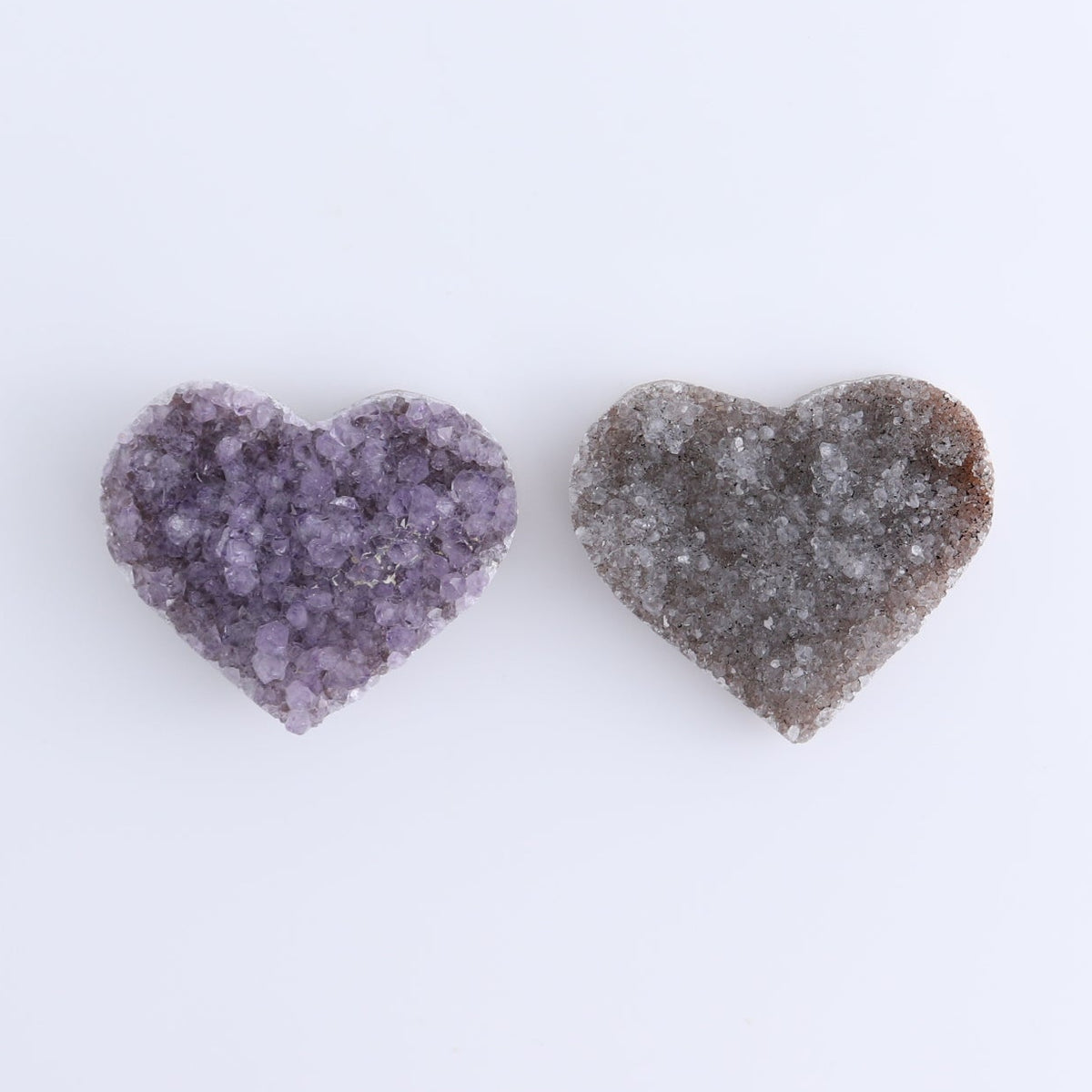 Amethyst Hearts Set of 8