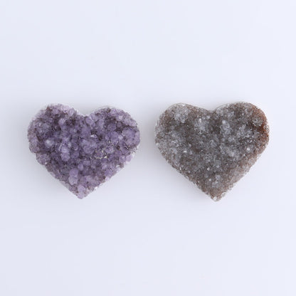Amethyst Hearts Set of 8