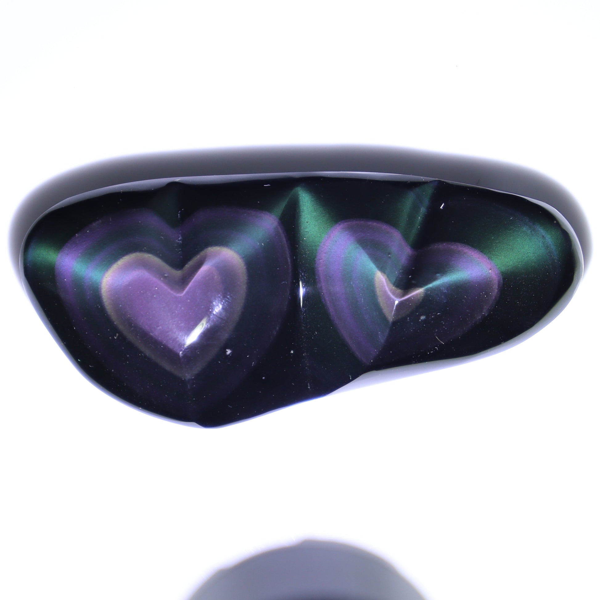 Rainbow Obsidian Heart Pairs Set of 8 - Expert Wholesale and Supplier of Wholesale Crystals & Bulk Gemstones, ["Hearts","Mexico","Rainbow Obsidian"]