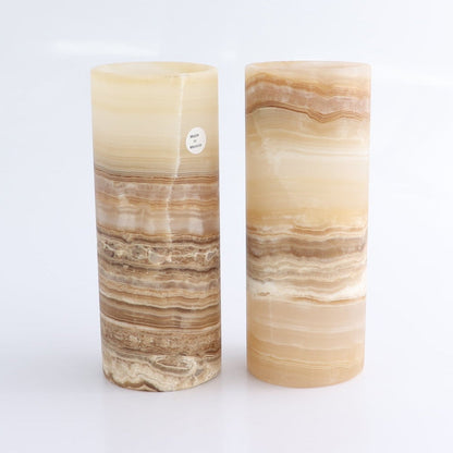 One Small Flower Vase Mexican Onyx/Calcite Dark Honey