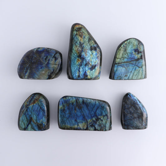 Labradorite Freeform Set of 6 - Expert Wholesale and Supplier of Wholesale Crystals & Bulk Gemstones, ["Freeforms","Labradorite","Madagascar"]