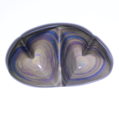 Rainbow Obsidian Heart Pairs Set of 8 - Expert Wholesale and Supplier of Wholesale Crystals & Bulk Gemstones, ["Hearts","Mexico","Rainbow Obsidian"]