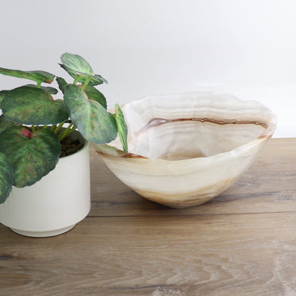 Mexican Onyx/Calcite Bowl 10"