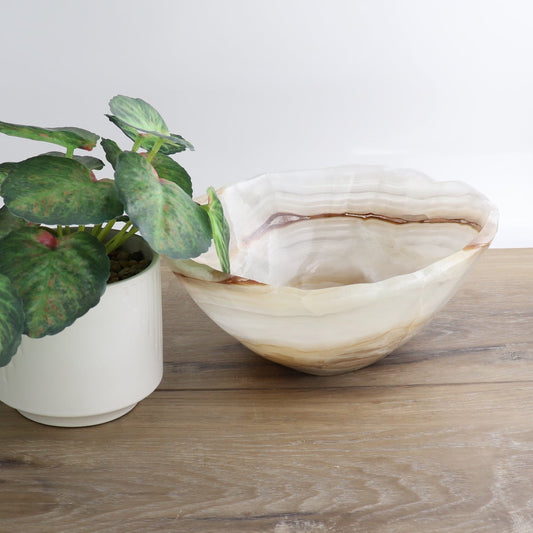 Mexican Onyx/Calcite Bowl 10"