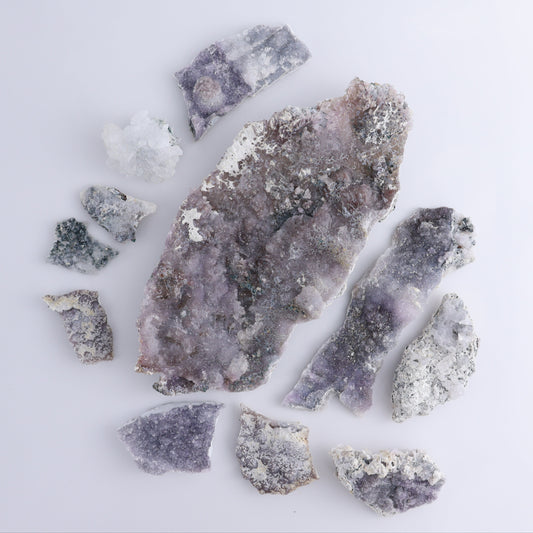 Amethyst Flower Clusters Set of 11 - Expert Wholesale and Supplier of Wholesale Crystals & Bulk Gemstones, ["Amethyst","Amethyst Flowers","Clusters"]