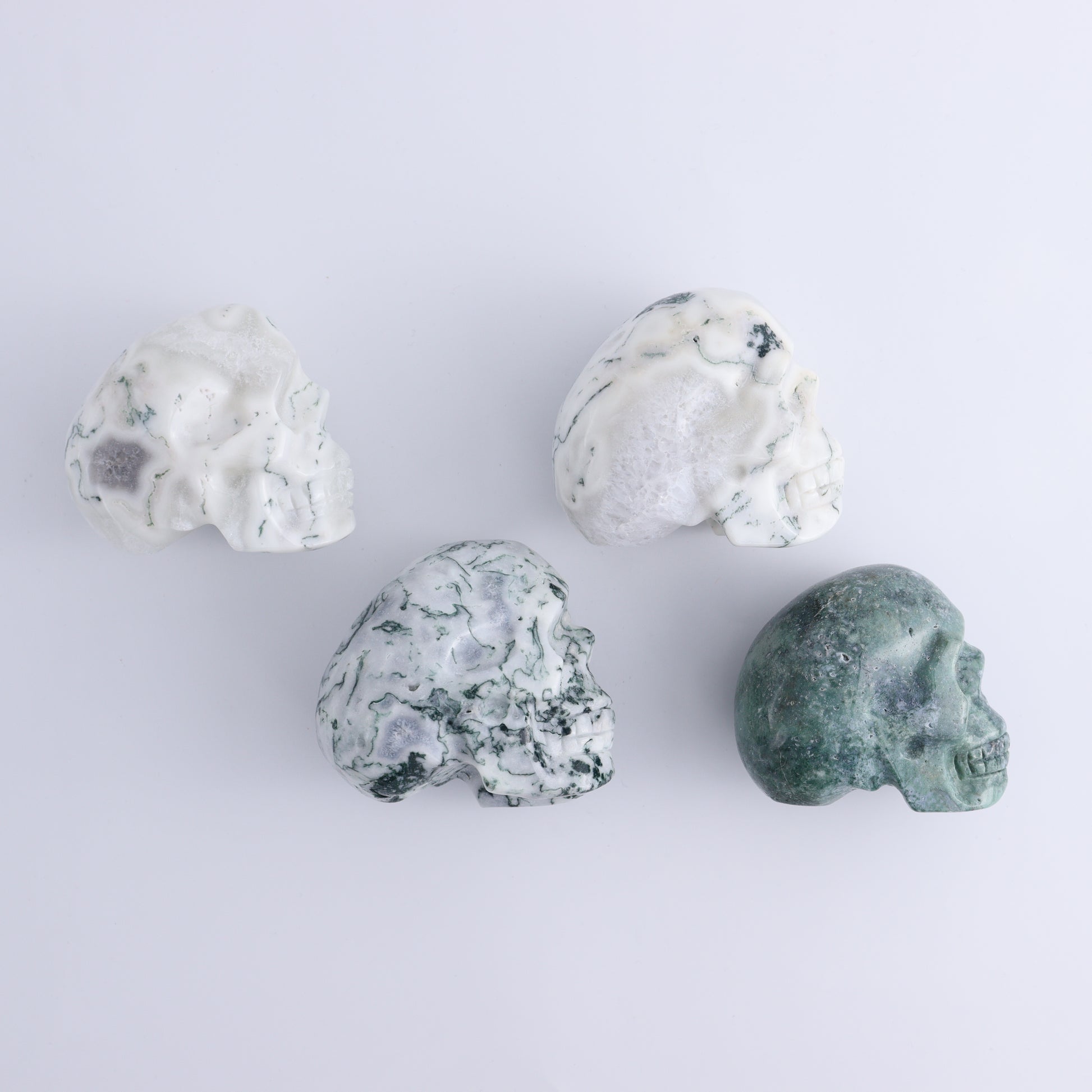 Moss Agate Skulls 4 - Expert Wholesale and Supplier of Wholesale Crystals & Bulk Gemstones, ["China","Moss Agate","Skulls"]