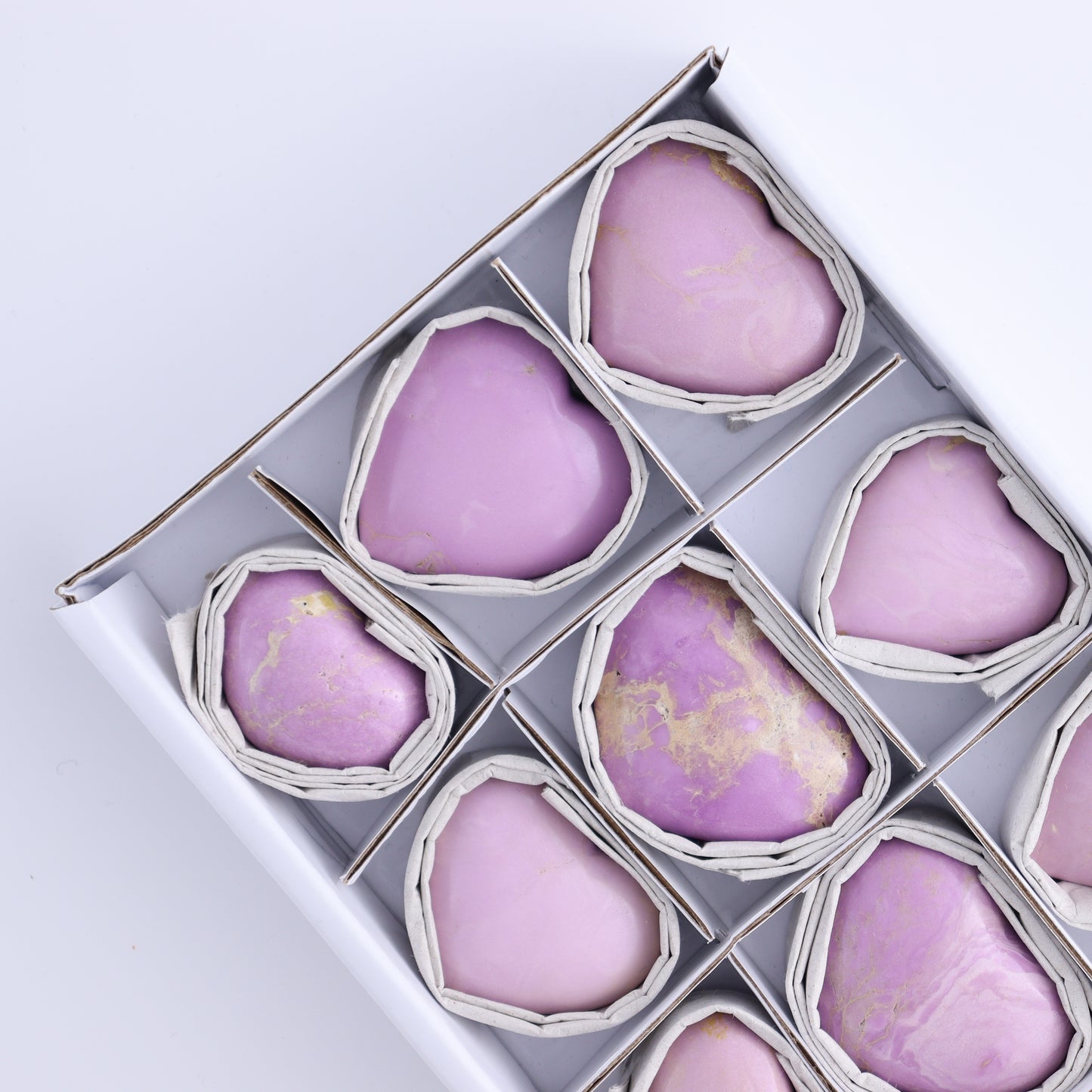 Phosphosiderite Hearts Set of 12 - Expert Wholesale and Supplier of Wholesale Crystals & Bulk Gemstones, ["Hearts","Phosphosiderite"]