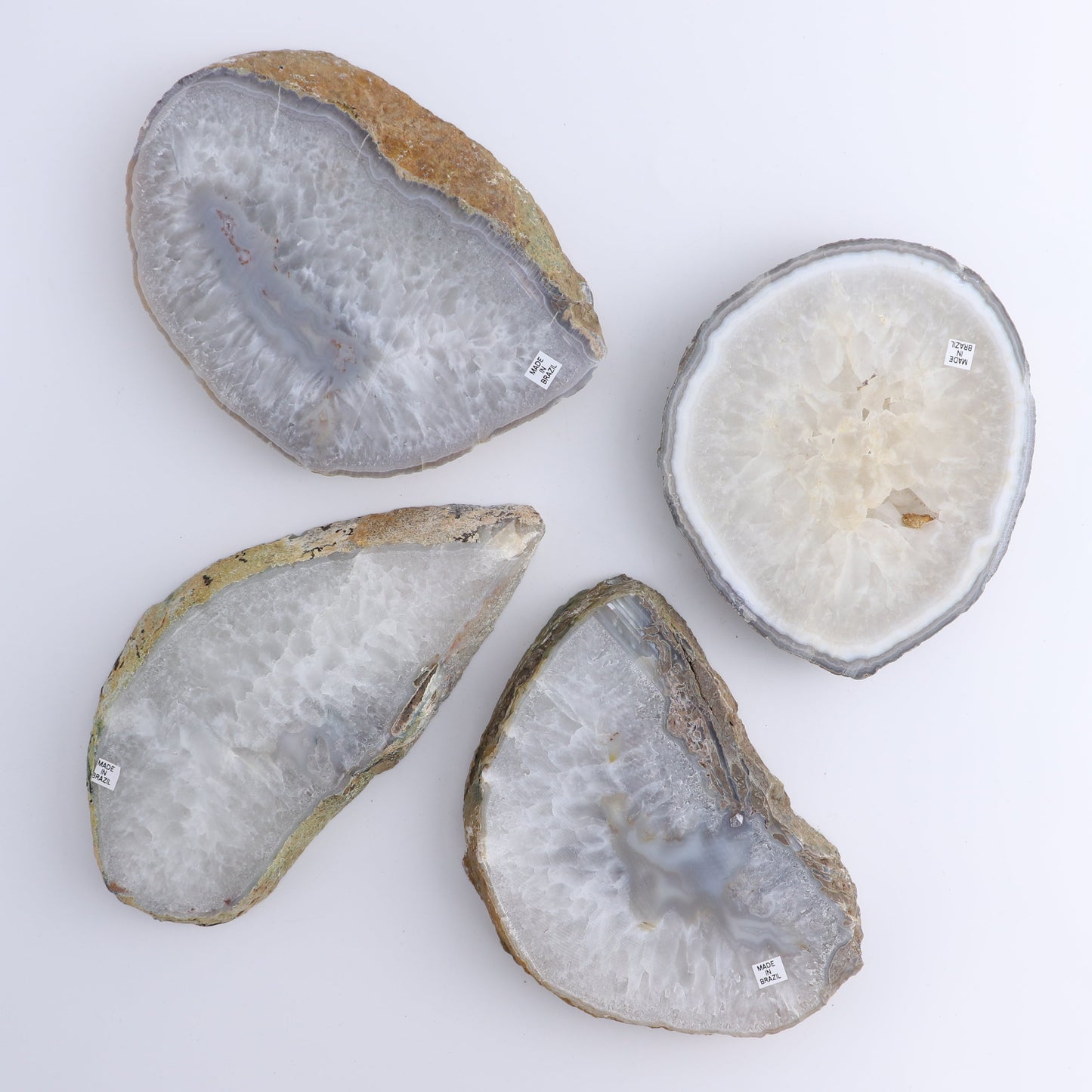 Agate Slices Set of 4 - Expert Wholesale and Supplier of Wholesale Crystals & Bulk Gemstones, ["Agate","Brazil","Slices and Slabs"]