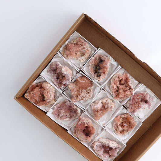Pink Amethyst Geodes Set of 12