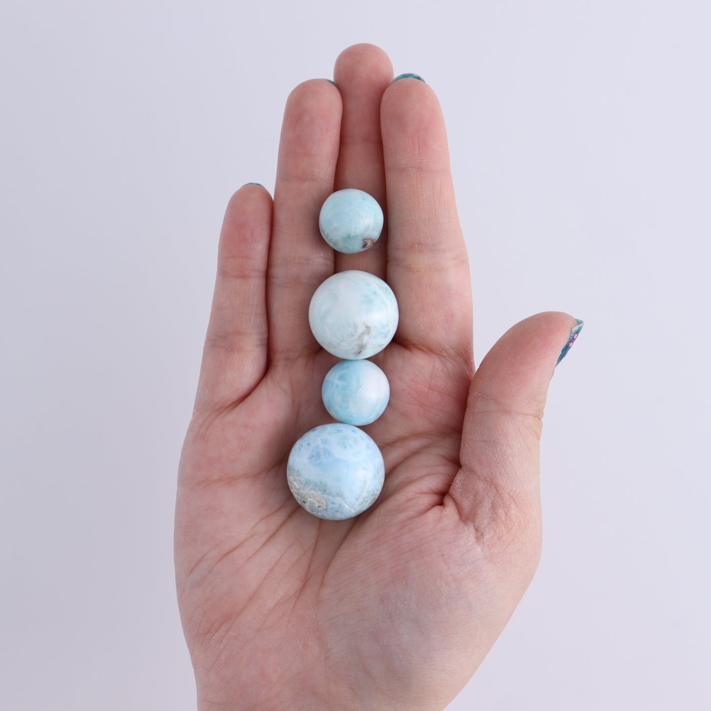 Larmiar Spheres Set of 10 - Expert Wholesale and Supplier of Wholesale Crystals & Bulk Gemstones, ["Larimar","Spheres"]