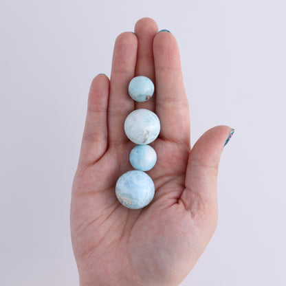 Larmiar Spheres Set of 10 - Expert Wholesale and Supplier of Wholesale Crystals & Bulk Gemstones, ["Larimar","Spheres"]