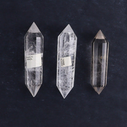 Quartz Faceted Double Points Set of 11 - Expert Wholesale and Supplier of Wholesale Crystals & Bulk Gemstones, ["Brazil","Clear Quartz","close_50","Mixed Carvings","Quartz"]