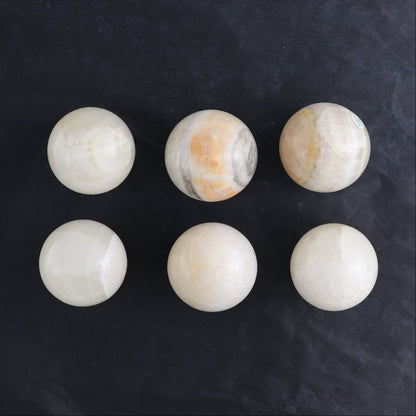 One Sphere Mexican Onyx/Calcite White