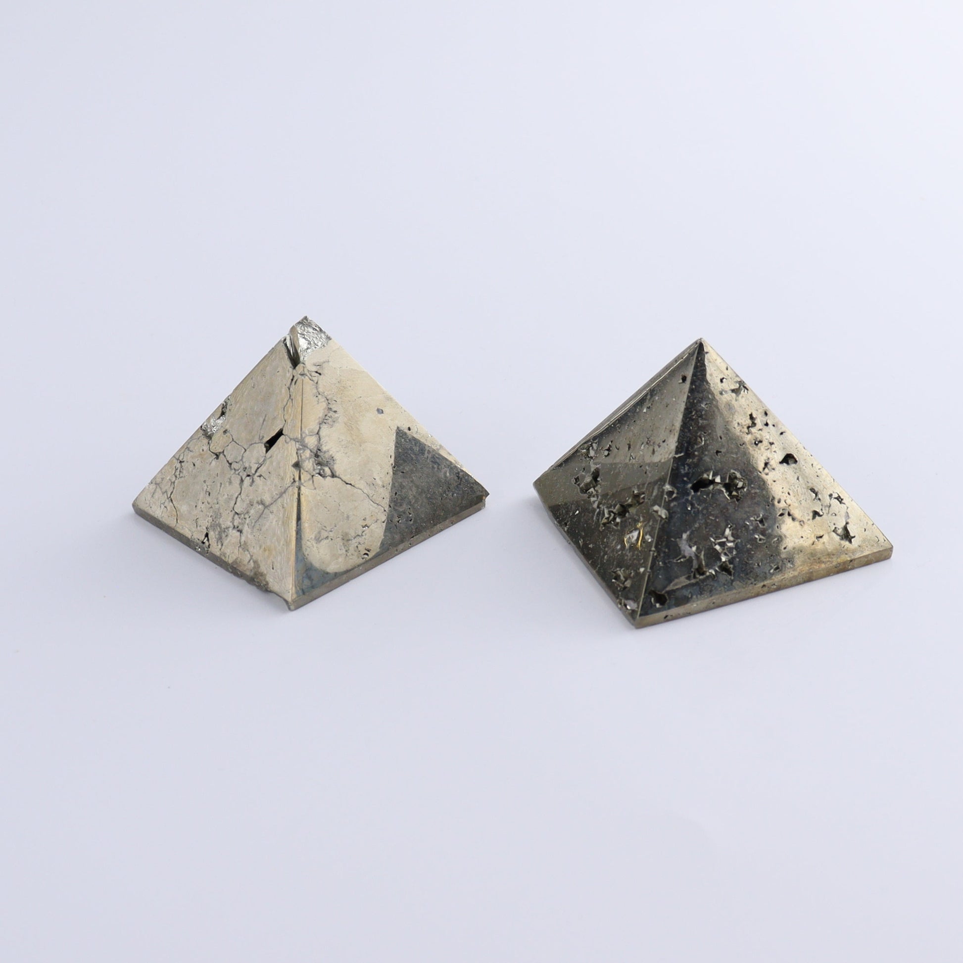 Pyrite Pyramids Set of 4 - Expert Wholesale and Supplier of Wholesale Crystals & Bulk Gemstones, ["Pyramids","Pyrite"]