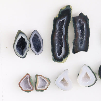 Tabasco Geodes 9 Pairs - Expert Wholesale and Supplier of Wholesale Crystals & Bulk Gemstones, ["Geodes","Tabasco Geode"]