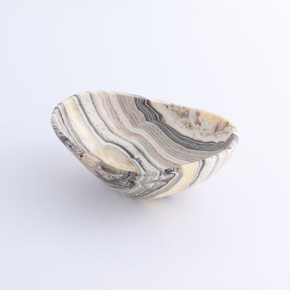 One Mexican Onyx/Calcite White Zebra Small Oval Bowl - Expert Wholesale and Supplier of Wholesale Crystals & Bulk Gemstones, ["bowl","Bowls","Calcite","Catalog Onyx","Decorative Dish","Mexico","onyx"]