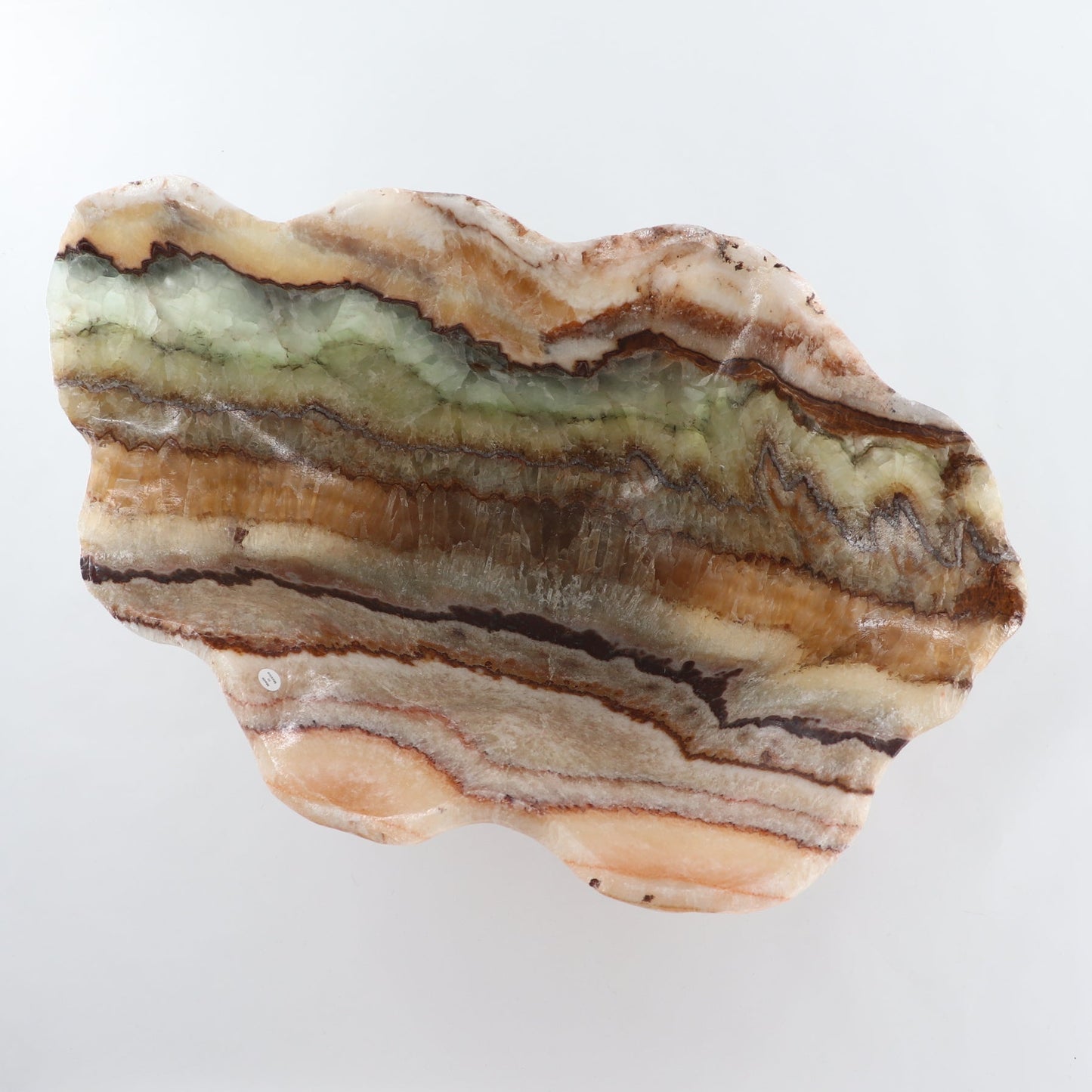 Mexican Onyx/Calcite Bowl (L) 21" x (W) 13" x (H) 9"