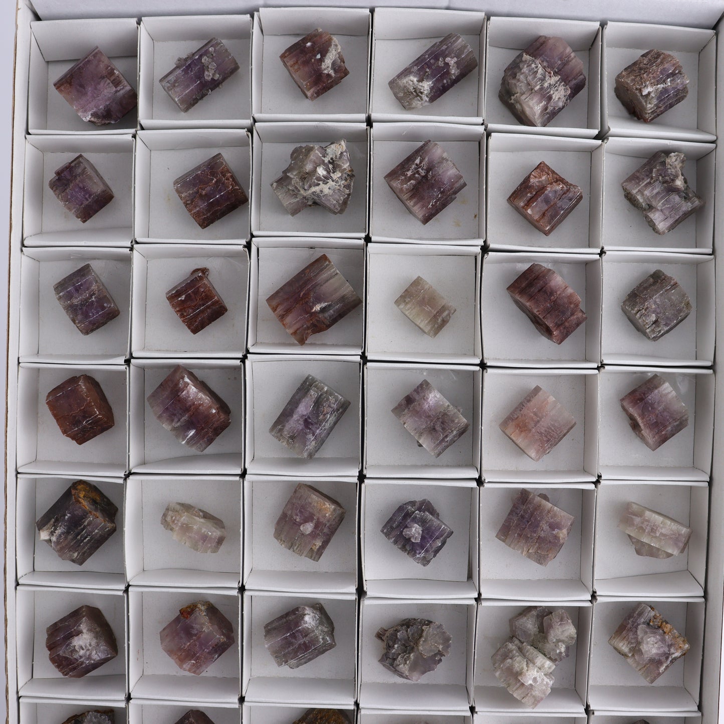 Purple Aragonite Set of 54 - Expert Wholesale and Supplier of Wholesale Crystals & Bulk Gemstones, ["aragonite","Purple Aragonite","Spain"]