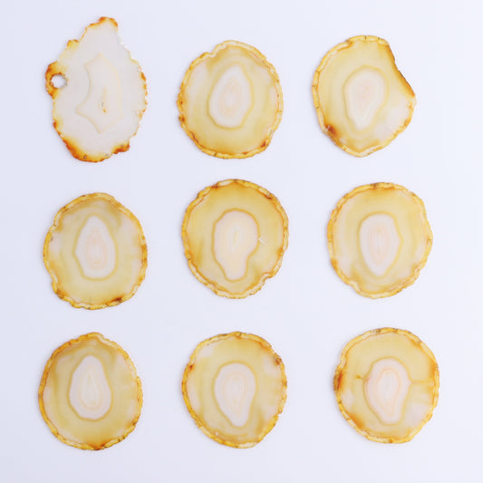 Iris Agate Slices Set of 9