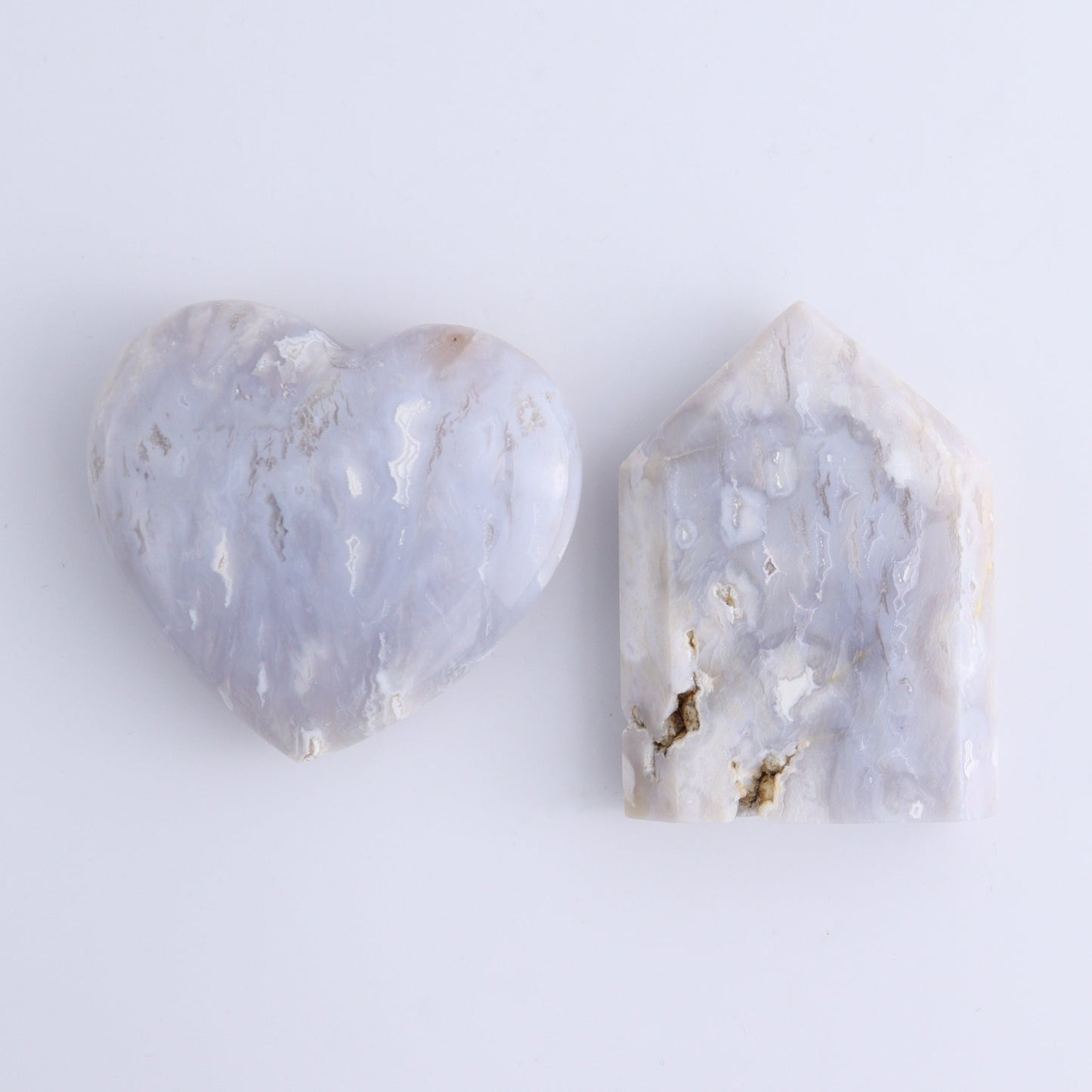 Agate Mermaid Tails, Spheres, Hearts, Flames and a Tower Set of 9 - Expert Wholesale and Supplier of Wholesale Crystals & Bulk Gemstones, ["Agate","Clouds","flames","Hearts","Spheres"]